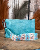 Savannah Aztec Card Holder in Turquoise by Wrangler - Purses & Wallets - Montana West - Bronco Western Supply Co.