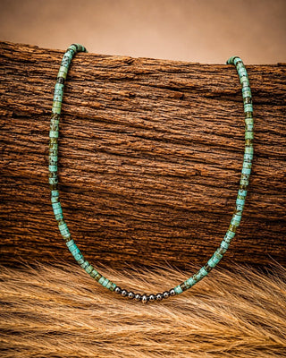 Savannah Sage African Turquoise Heishi Necklace – Jewelry from Bronco Western Supply Co.