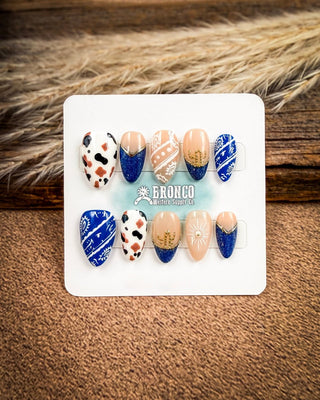 Short Almond Western Press-On Nails – Press-on Nails from Bronco Western Supply Co.
