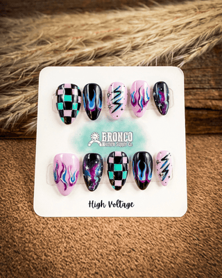 Short Almond Western Press-On Nails – Press-on Nails from Bronco Western Supply Co.