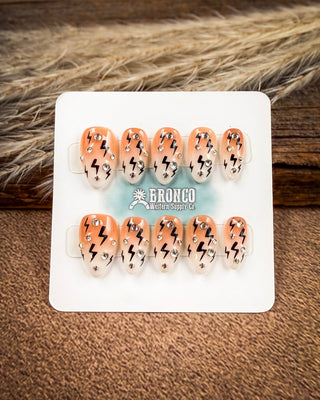 Short Almond Western Press-On Nails – Press-on Nails from Bronco Western Supply Co.