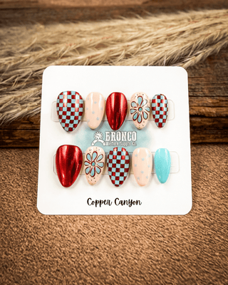 Short Almond Western Press-On Nails – Press-on Nails from Bronco Western Supply Co.