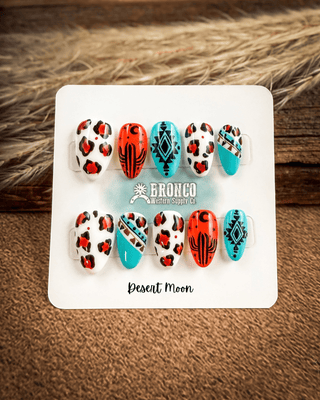 Short Almond Western Press-On Nails – Press-on Nails from Bronco Western Supply Co.