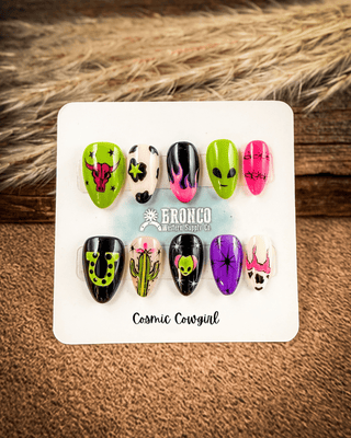 Short Almond Western Press-On Nails – Press-on Nails from Bronco Western Supply Co.