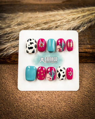 Short Square Western Press-On Nails – Press-on Nails from Bronco Western Supply Co.