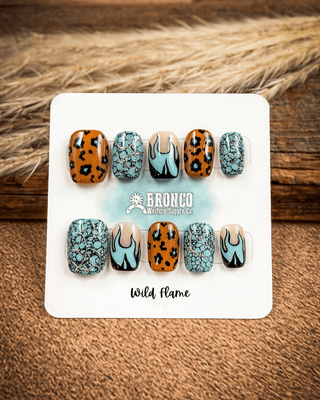 Short Square Western Press-On Nails – Press-on Nails from Bronco Western Supply Co.