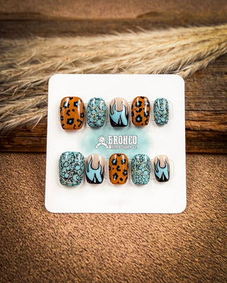 Short Square Western Press-On Nails – Press-on Nails from Bronco Western Supply Co.