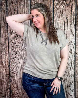 Sienna Drift Short Sleeved Hacci Tee in Ash Mocha – Apparel from Bronco Western Supply Co.