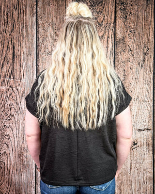 Sienna Drift Short Sleeved Hacci Tee in Black – Apparel from Bronco Western Supply Co.