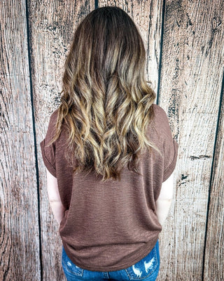 Sienna Drift Short Sleeved Hacci Tee in Brown – Apparel from Bronco Western Supply Co.