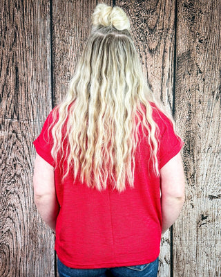Sienna Drift Short Sleeved Hacci Tee in Ruby – Apparel from Bronco Western Supply Co.