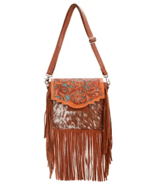 Sierra Azul Hair on Hide Fringe Crossbody Bag – Purses & Wallets from Bronco Western Supply Co.