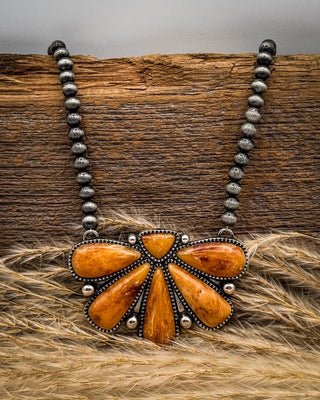 Sierra Fan Fashion Necklace Set in Burnt Orange – Jewelry from Bronco Western Supply Co.
