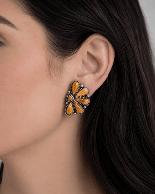 Sierra Fan Fashion Necklace Set in Burnt Orange – Jewelry from Bronco Western Supply Co.