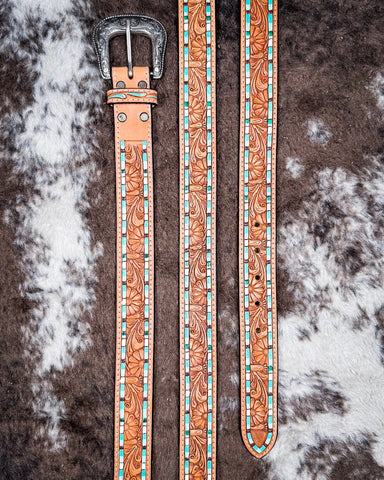 Sierra Mesa Leather Belt - Accessories - American Darling - Bronco Western Supply Co.