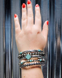 Sierra Stackable Fashion Stretch Bracelet - Jewelry - Blue Tortoise - Bronco Western Supply Co.