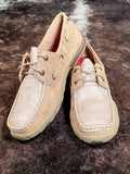 Sierra Twisted X Boat Shoe Driving Moc - Dusty Tan & Snake Print - Women's Shoes - Twisted X - Bronco Western Supply Co.