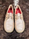 Sierra Twisted X Boat Shoe Driving Moc - Dusty Tan & Snake Print - Women's Shoes - Twisted X - Bronco Western Supply Co.