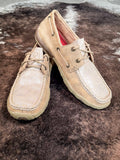 Sierra Twisted X Boat Shoe Driving Moc - Dusty Tan & Snake Print - Women's Shoes - Twisted X - Bronco Western Supply Co.