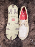 Sierra Twisted X Boat Shoe Driving Moc - Dusty Tan & Snake Print - Women's Shoes - Twisted X - Bronco Western Supply Co.