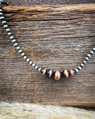 Silver Divide Sterling Silver & Graduated Copper Pearl Necklace – Jewelry from Bronco Western Supply Co.