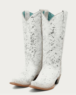 Silver Muse Hair On Snip Toe Boots in Bone by Corral Boots – Women's Boots from Bronco Western Supply Co.
