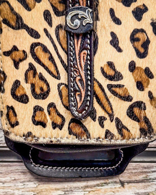 Silver Royal - Leather Rear Cinch/Horn Bag - Leopard – Saddle Bags from Bronco Western Supply Co.