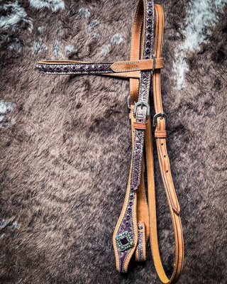 Silver Royal Sweet Pea Browband Headstall – Headstalls & Accessories from Bronco Western Supply Co.