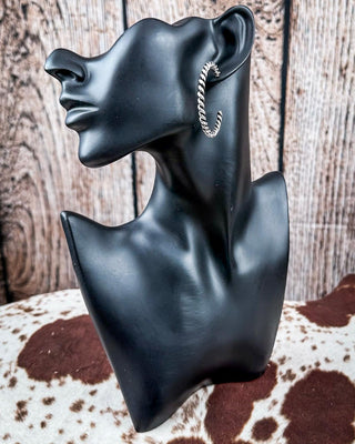 Silver Spin Fashion Hoop Earrings – Jewelry from Bronco Western Supply Co.