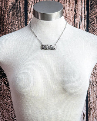 Silverthorne Etched Bar Necklace – Jewelry from Bronco Western Supply Co.