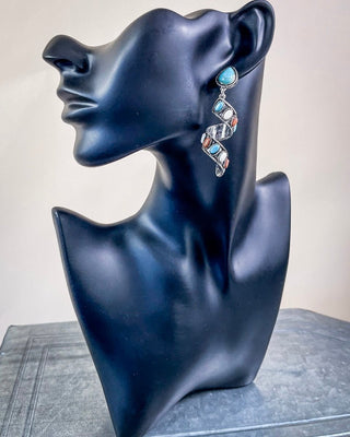 Sister Post Dangle Fashion Earrings - Rust – Jewelry from Bronco Western Supply Co.