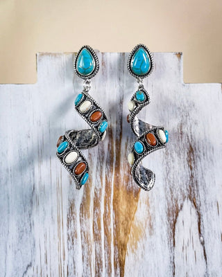 Sister Post Dangle Fashion Earrings - Rust – Jewelry from Bronco Western Supply Co.