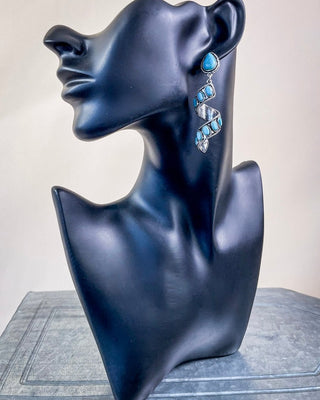 Sister Post Dangle Fashion Earrings - Silver – Jewelry from Bronco Western Supply Co.