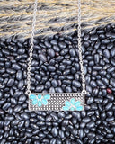 Skyline Bloom Fashion Bar Necklace Set - Jewelry - Blue Tortoise - Bronco Western Supply Co.