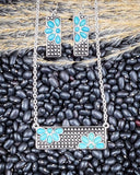 Skyline Bloom Fashion Bar Necklace Set - Jewelry - Blue Tortoise - Bronco Western Supply Co.