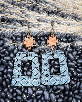 Slate Canyon Cutout Earrings in Blue Grey Multi – Jewelry from Bronco Western Supply Co.