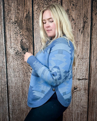 Slate River Knit Aztec Sweater by Lucky & Blessed – Apparel from Bronco Western Supply Co.