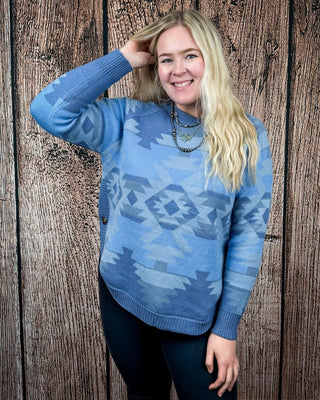 Slate River Knit Aztec Sweater by Lucky & Blessed – Apparel from Bronco Western Supply Co.
