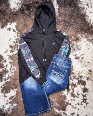 Smoke Signal Aztec Hoodie – Apparel from Bronco Western Supply Co.
