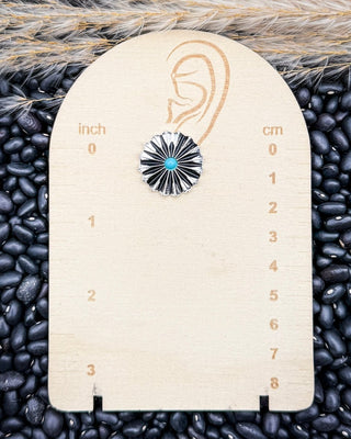 Solace Sunburst Fashion Stud Earrings in Turquoise – Jewelry from Bronco Western Supply Co.