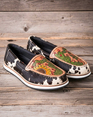 Solana Cactus Hair-On Leather Sneakers in Black by Myra Bag – Women's Shoes from Bronco Western Supply Co.