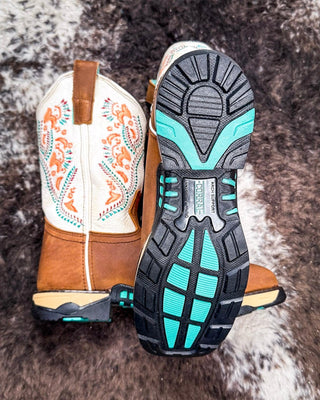 Solara Bloom Safety Toe Corral Boot – Women's Boots from Bronco Western Supply Co.