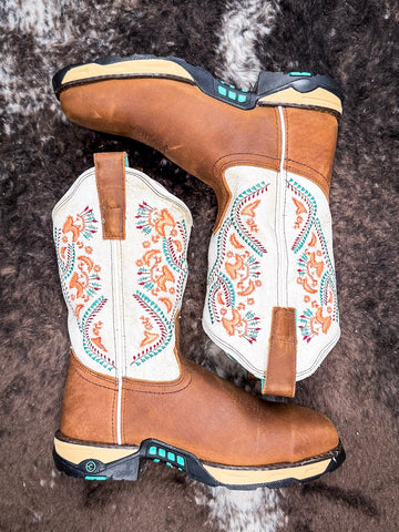 Solara Bloom Safety Toe Corral Boot - Women's Boots - Corral Boots - Bronco Western Supply Co.