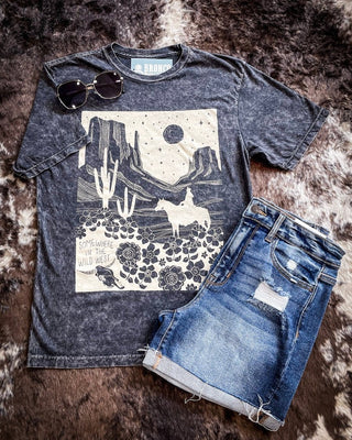 Somewhere In The Wild West Graphic Tee - Black - Apparel - Bronco Western Supply Co. - Bronco Western Supply Co.