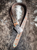 Sonoma - Brown and Turquoise Buckstitch Hooey belt - Apparel - Hooey - Bronco Western Supply Co.