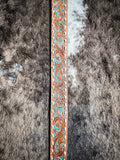 Sonoma - Brown and Turquoise Buckstitch Hooey belt - Apparel - Hooey - Bronco Western Supply Co.
