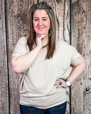 Sonora Flow Ribbed Batwing Top in Ash Mocha – Apparel from Bronco Western Supply Co.