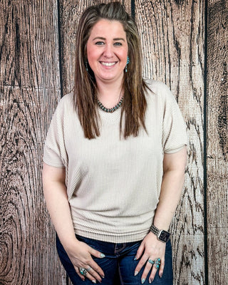 Sonora Flow Ribbed Batwing Top in Ash Mocha – Apparel from Bronco Western Supply Co.