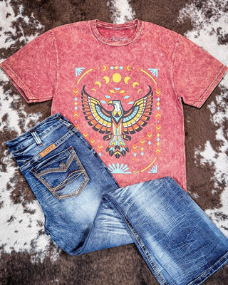 Southwestern Eagle Graphic Tee - Wine – Apparel from Bronco Western Supply Co.