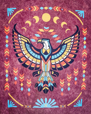 Southwestern Eagle Graphic Tee - Wine – Apparel from Bronco Western Supply Co.